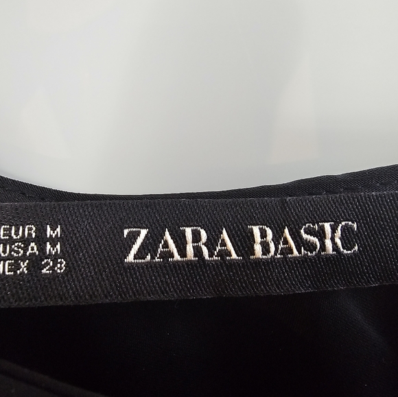 Zara One Shoulder Blouse Black Satin Ruffle Top Long Sleeve Flowy Sexy - Picture 6 of 7